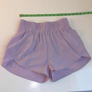 Blooming Jelly Summer Leisure High waist Running Sports Shorts Lavender Small